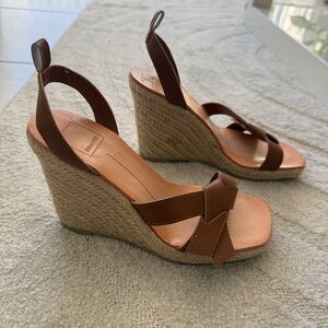 Dolce Vita Tan Women's Espadrille Wedge Sandals - Size 6.5